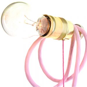 Ellnetic Magnetlampe mit rosa Textilkabel rosa Mädchenlampe