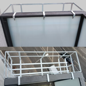 sicherer angehängter Blumenkastenhalter aus Metall