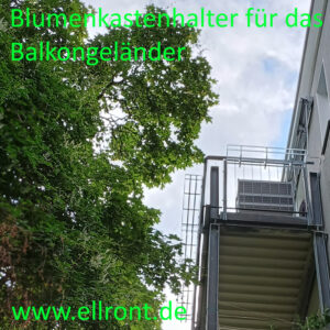 Blumenkastenhalter für den freistehenden Balkon