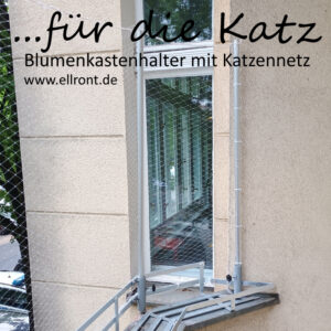 Blumenkastenhalter mit Katzennetz