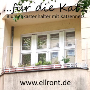 Balkon mit Katzennetz