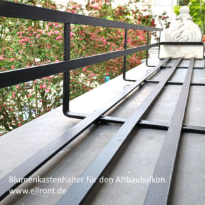 Flower box holder for old style houses balconies