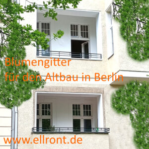 Blumengitter für den Balkon vom Altbau